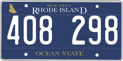RI license plate 408298