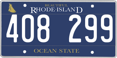 RI license plate 408299