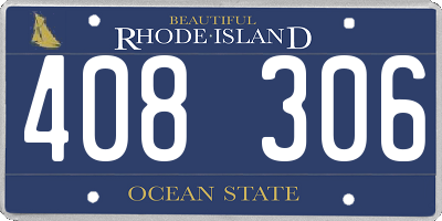 RI license plate 408306