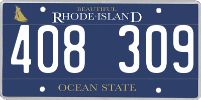 RI license plate 408309
