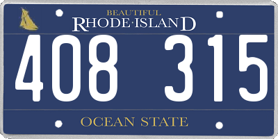 RI license plate 408315