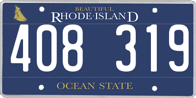 RI license plate 408319