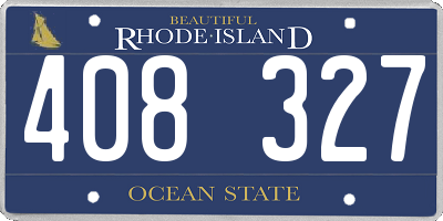 RI license plate 408327