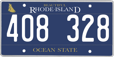 RI license plate 408328