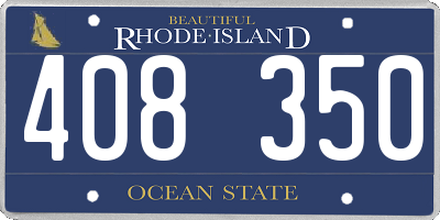 RI license plate 408350