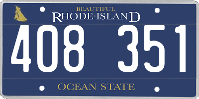 RI license plate 408351