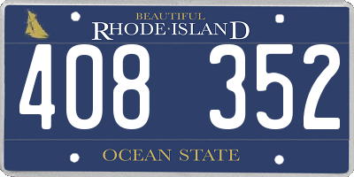 RI license plate 408352