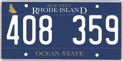 RI license plate 408359