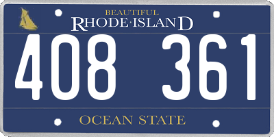 RI license plate 408361