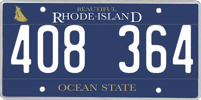 RI license plate 408364