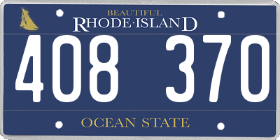 RI license plate 408370