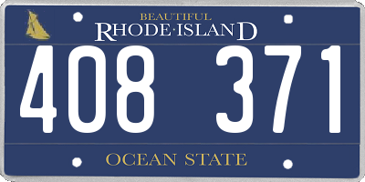 RI license plate 408371