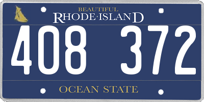 RI license plate 408372