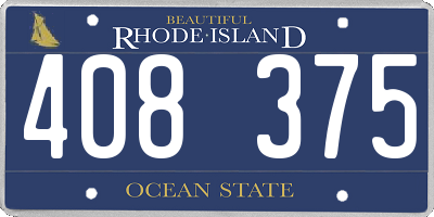 RI license plate 408375