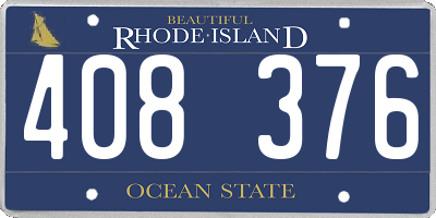 RI license plate 408376