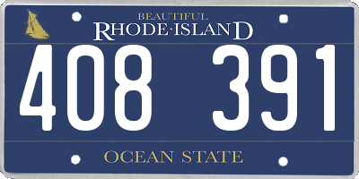 RI license plate 408391