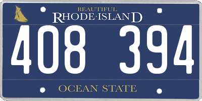 RI license plate 408394