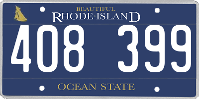 RI license plate 408399