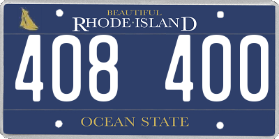 RI license plate 408400
