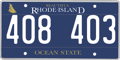 RI license plate 408403
