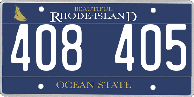 RI license plate 408405