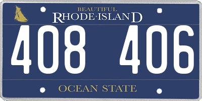 RI license plate 408406