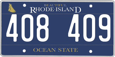 RI license plate 408409