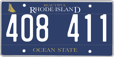 RI license plate 408411