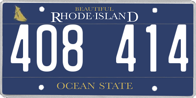 RI license plate 408414