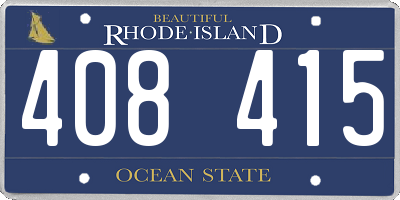 RI license plate 408415
