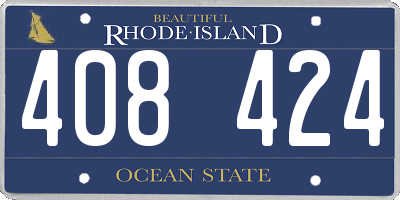 RI license plate 408424