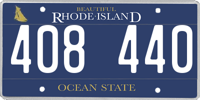 RI license plate 408440