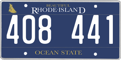 RI license plate 408441