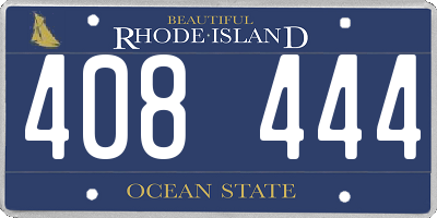 RI license plate 408444