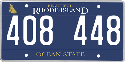 RI license plate 408448
