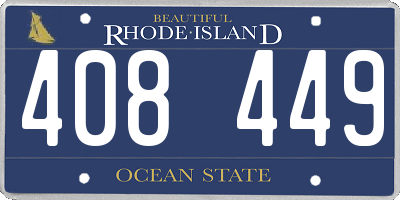 RI license plate 408449