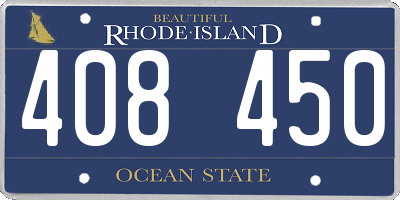 RI license plate 408450