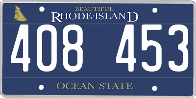 RI license plate 408453