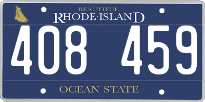 RI license plate 408459