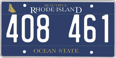 RI license plate 408461