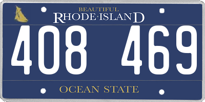 RI license plate 408469