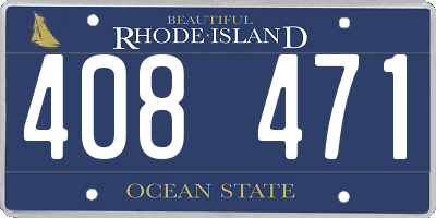 RI license plate 408471