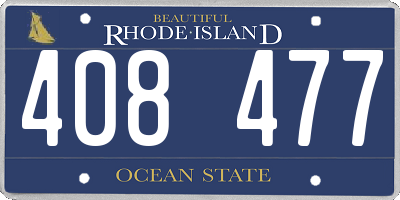 RI license plate 408477