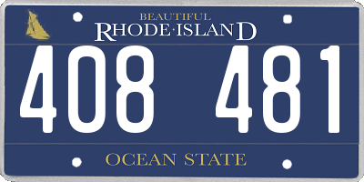 RI license plate 408481