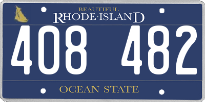RI license plate 408482