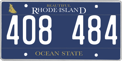 RI license plate 408484