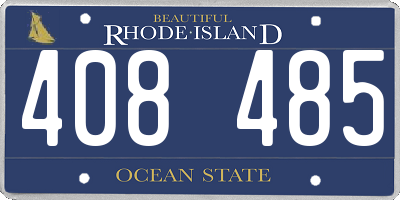 RI license plate 408485
