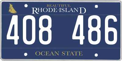 RI license plate 408486