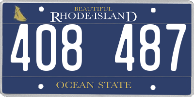 RI license plate 408487