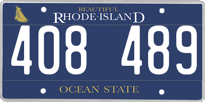 RI license plate 408489